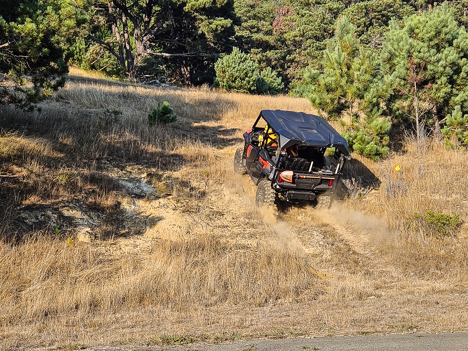 Picture of UTV driving  up a hill