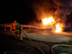 A second crew gets to practice their skills.