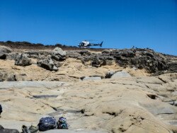 Helicopter H30 helping with rescue in Salt Point Park