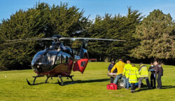 Loading Patient into Sonoma County 1 on golf course