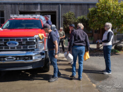 VFD members drying the engine VFD members drying the engine