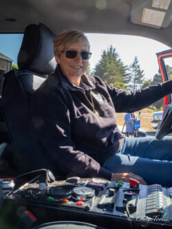 Chief Plakos with E4458's in-cab controls Chief Plakos with E4458's in-cab controls