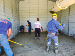 Adding concrete floor to Horicon station