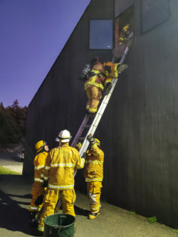 Firefighter rescue training